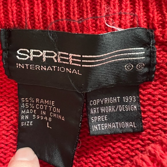 Vintage Spree Casino Sweater Womens Large Red Vegas Gambling Dice Beaded Sequins - Picture 11 of 11